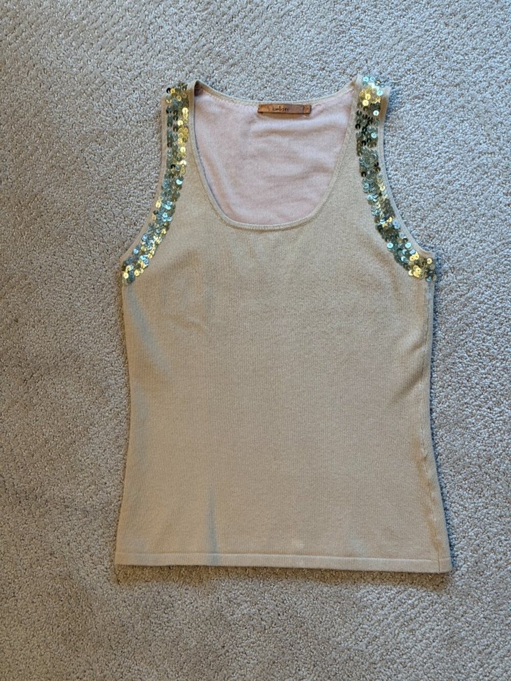 Belldini Gold Sequined Tank, Vintage